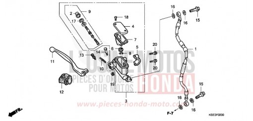 FR. BRAKE MASTER CYLINDER CRF150RB7 de 2007